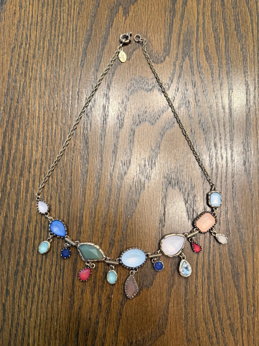 Like New - LOFT Multicolor Pastel Stone Drop Statement Necklace